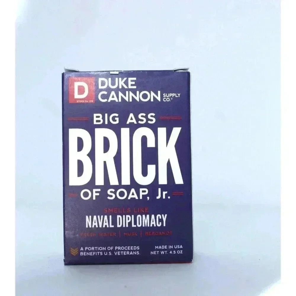 Duke Cannon Big Ass Brick Of Soap JR 4.5oz Men Smells Like NAVAL DIPLOMACY - NIB